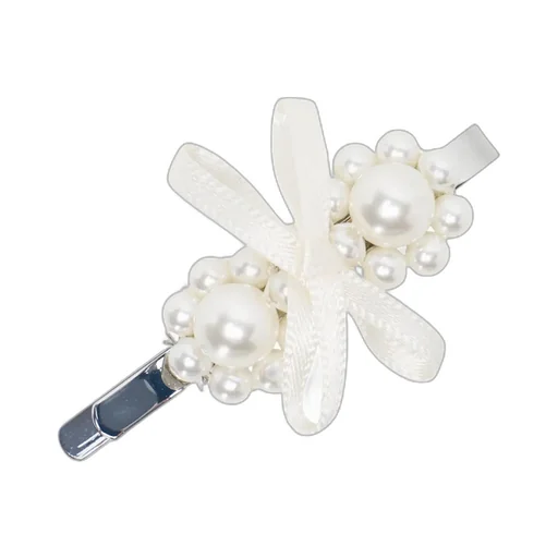 Pearl And Ribbon Hair Clip
