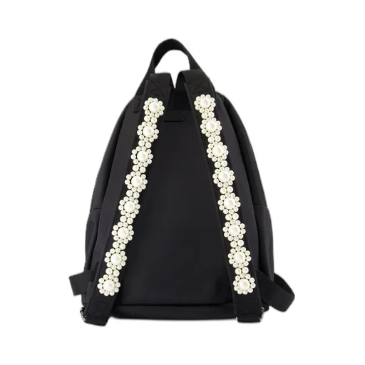 Backpack With Pearl-Embellished Straps