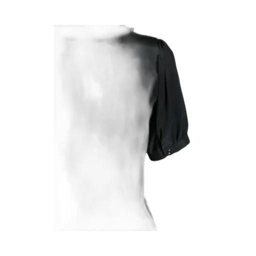 Short Sleeve Button-Up Blouse
