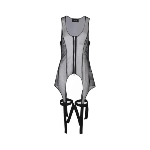 Mesh Corset Top With Straps
