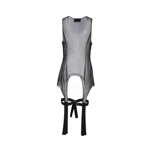 Mesh Corset Top With Straps