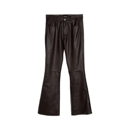 Flared Faux Leather Pants