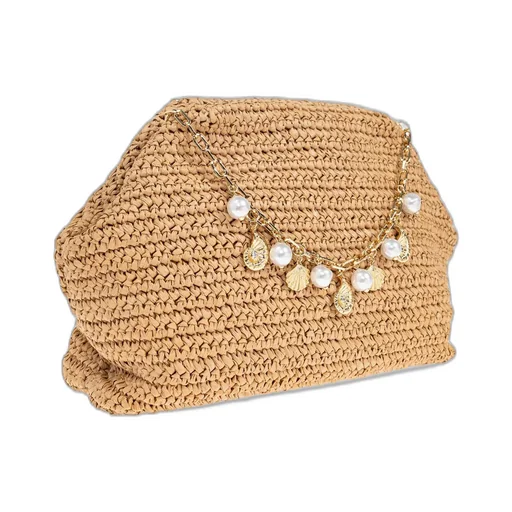 Woven Raffia Clutch