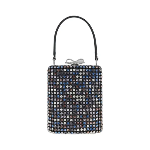 Box Clutch With Crystal Embellishments