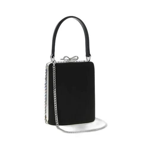 Box Clutch With Crystal Embellishments