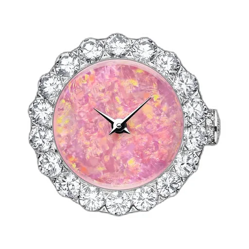 Watch With Opal Dial And Diamond Bezel