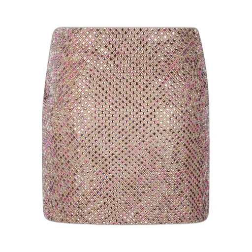 Sequined Draped Mini Skirt
