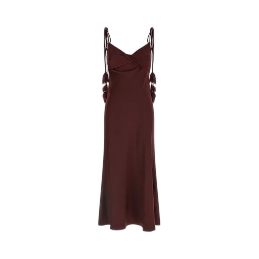 Maxi Dress With Feather Detail