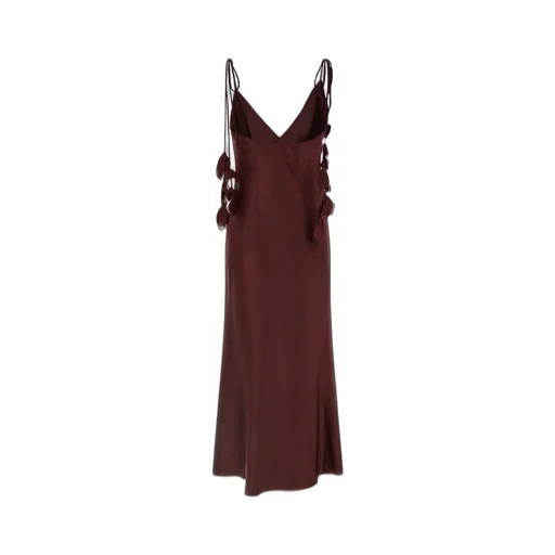 Maxi Dress With Feather Detail