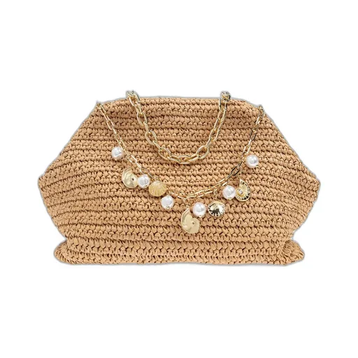 Woven Raffia Clutch