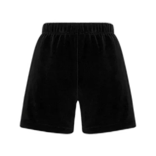 Velvet Shorts With Bee Embroidery