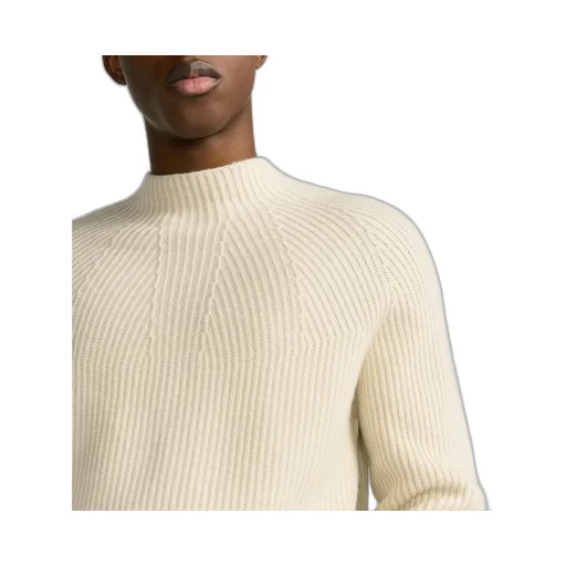 Mock Neck Ribbed Sweater