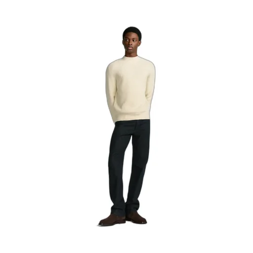 Mock Neck Ribbed Sweater