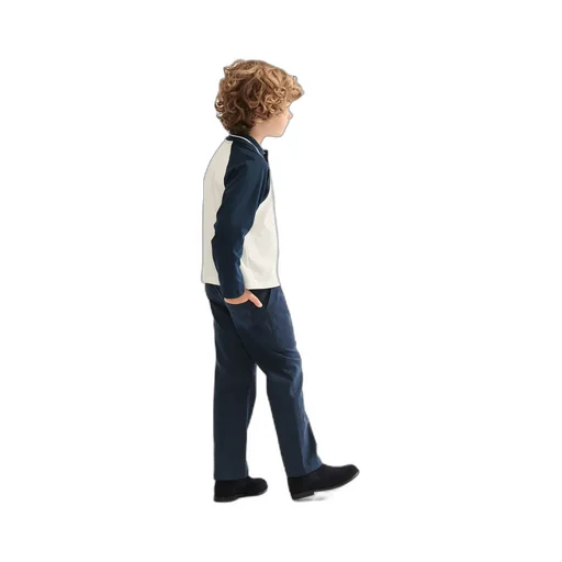 Long-Sleeved Polo Shirt
