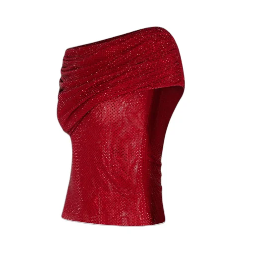 Draped Embellished Top