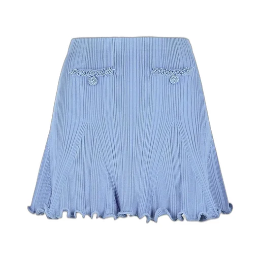 Pleated Knit Skirt