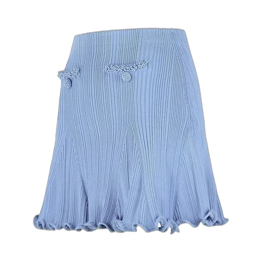 Pleated Knit Skirt