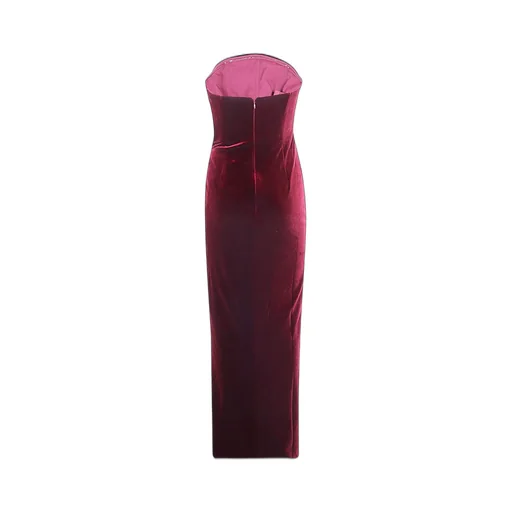 Velvet Strapless Gown
