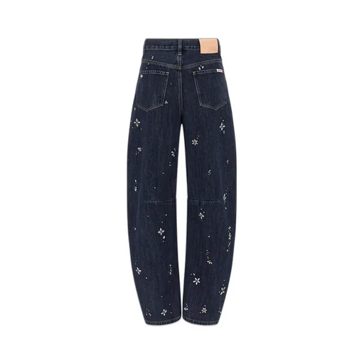 Embellished Wide-Leg Jeans