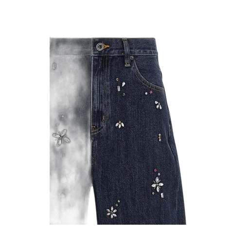 Embellished Wide-Leg Jeans