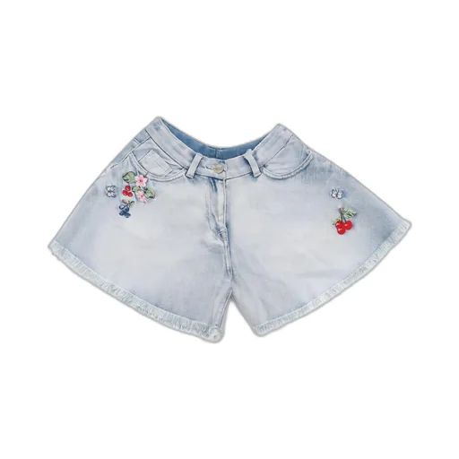 Monnalisa Embellished Jean Shorts
