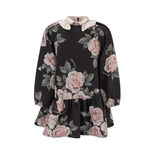 Monnalisa Floral-Printed Ruffled Dress