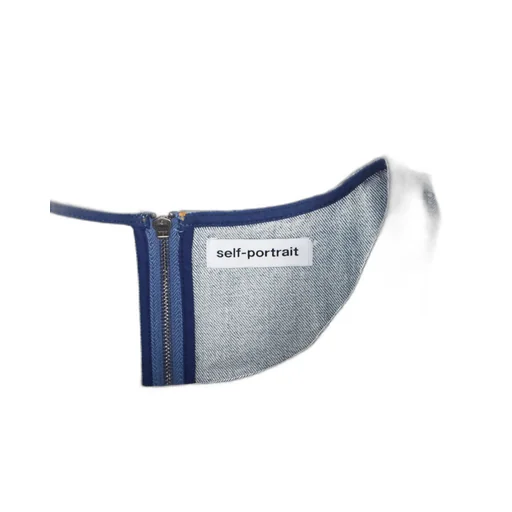 Denim Crop Top With Rhinestones