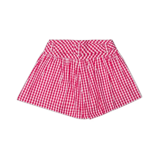 Monnalisa Bow Detailed Checked Shorts
