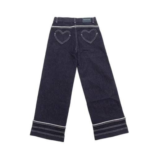 Monnalisa Heart Pockets Two-Toned Jeans