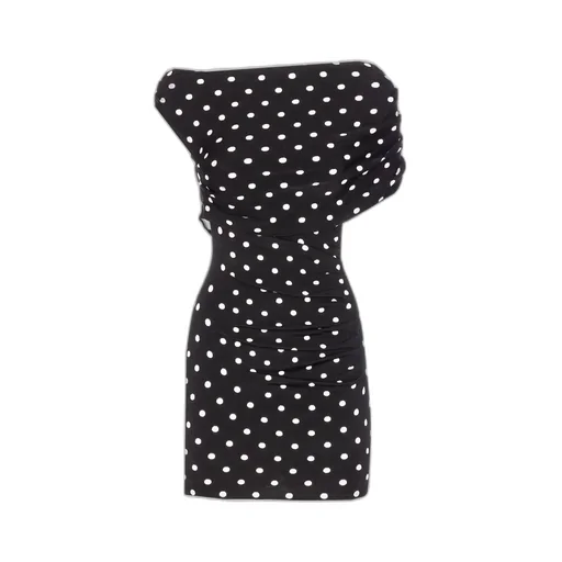 Strapless Polka Dot Dress