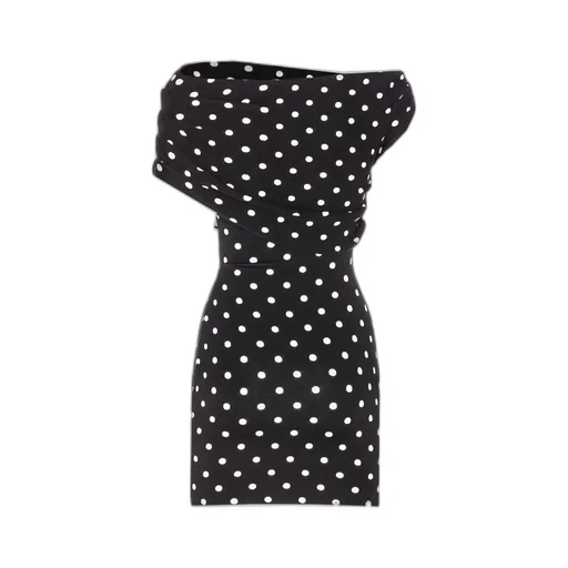 Strapless Polka Dot Dress
