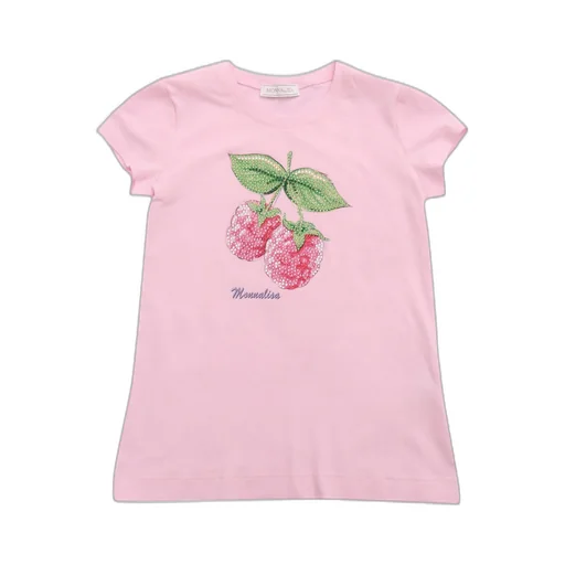 Monnalisa Embellished Raspberry T-Shirt