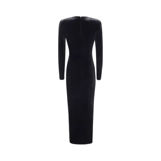 Velvet Maxi Dress With Cut-Out Detail