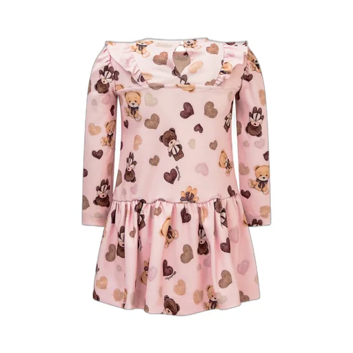 Monnalisa Graphic-Printed Ruffled Flared Dress