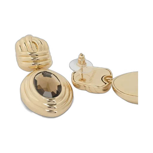 Oval Gem Drop Earrings