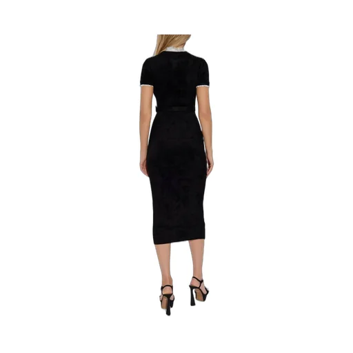 Button-Front Midi Dress