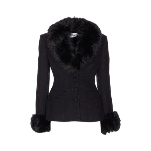 Jacket With Fur Collar And Cuffs