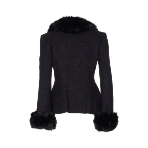 Jacket With Fur Collar And Cuffs