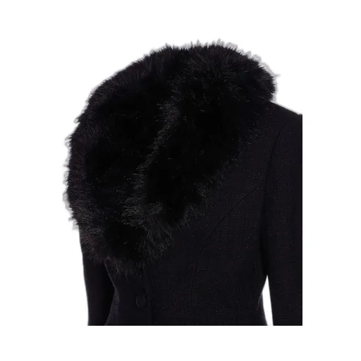 Jacket With Fur Collar And Cuffs
