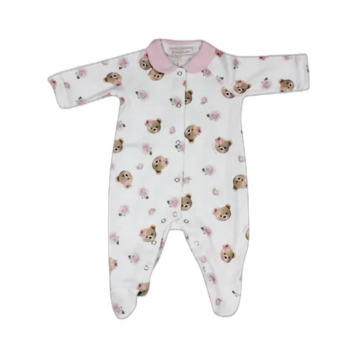 Monnalisa All-Over Teddy Bear-Printed Pajamas