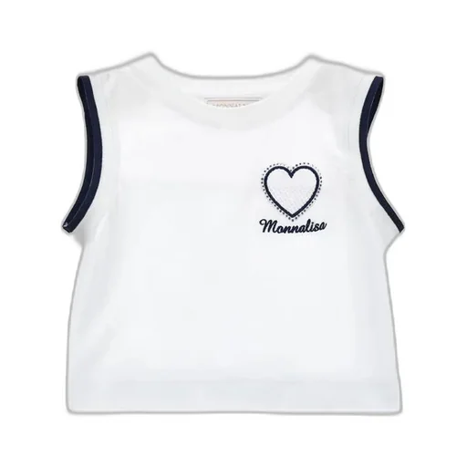Monnalisa Heart Logo Sleeveless T-Shirt