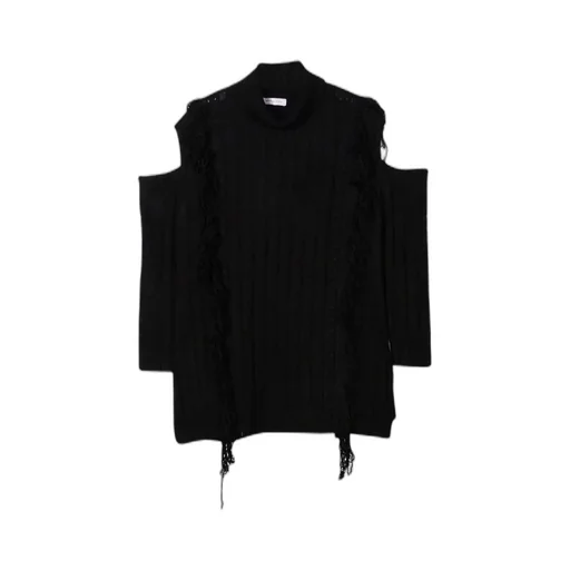 Monnalisa Cut Out Fringe Detailed Jumper