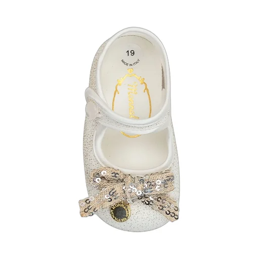 Monnalisa Glitter Detailed Tulle Ballet Flats