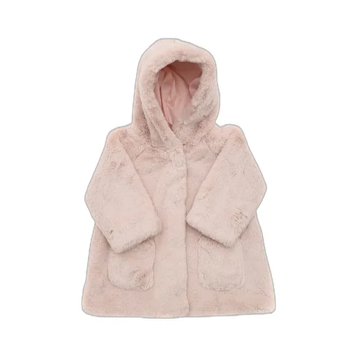 Monnalisa Shearling Hooded Coat