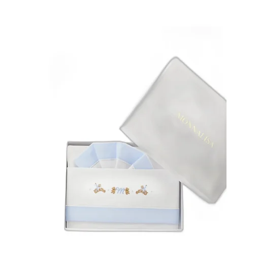 Monnalisa Embroidered Design Elasticated Trim Sheet Set