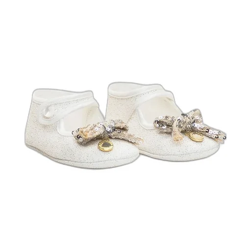 Monnalisa Glitter Detailed Tulle Ballet Flats