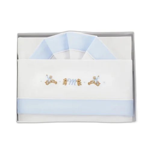 Monnalisa Embroidered Design Elasticated Trim Sheet Set