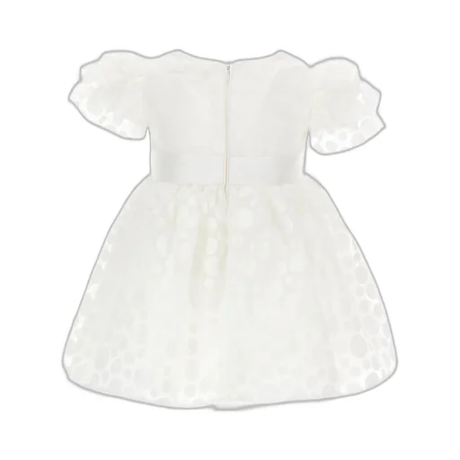 Monnalisa Polka Dot Printed Ruffled Dress