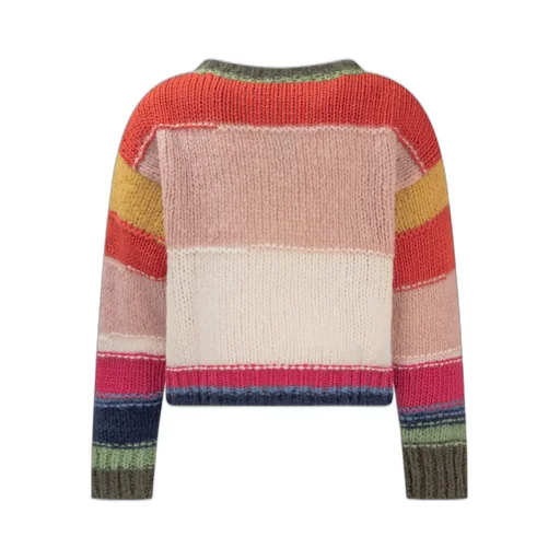 Monnalisa Color-Block Crewneck Sweater