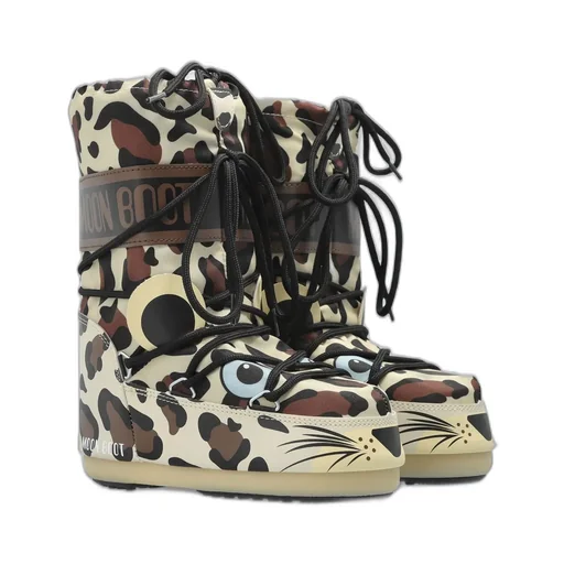 Moon Boot Kids Icon Animal Printed Snow Boots